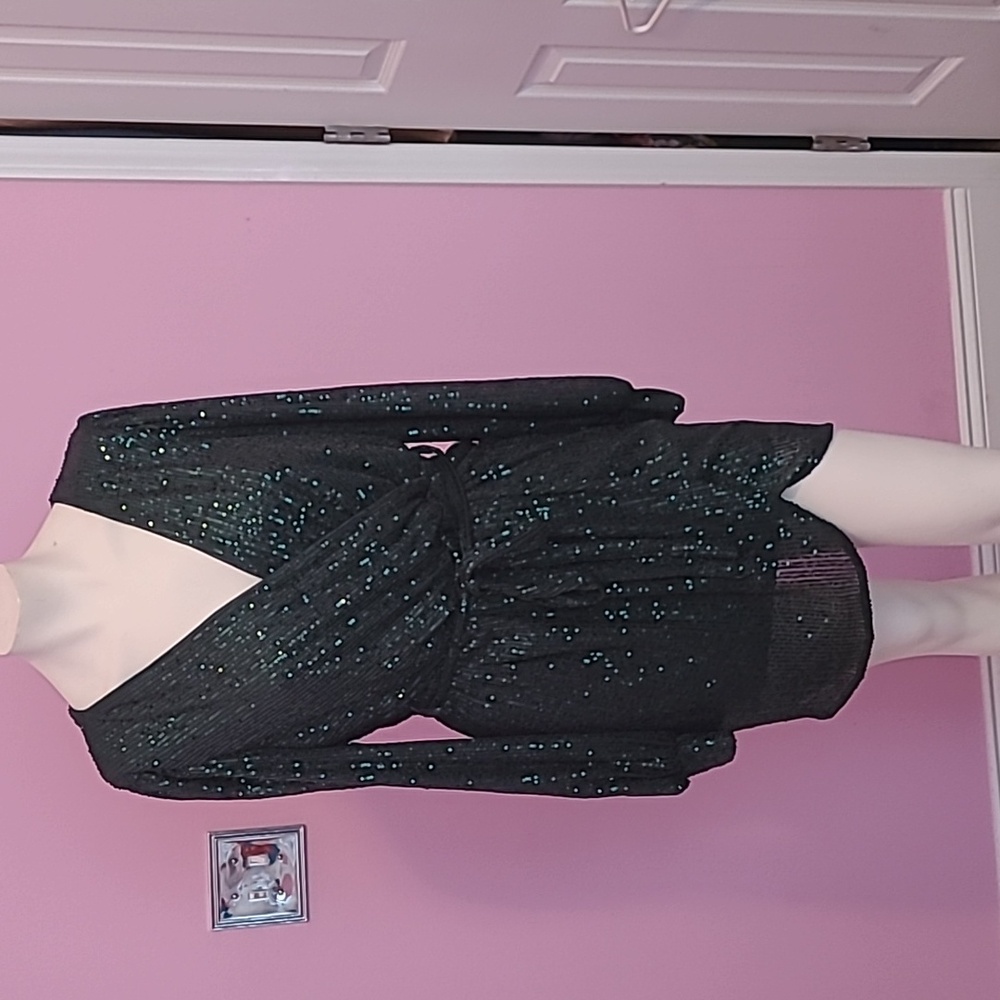 Blu Pepper Green Sequin Dress